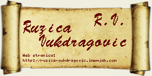 Ružica Vukdragović vizit kartica